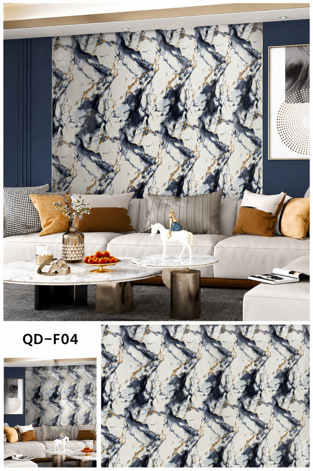 Marble wall sticker